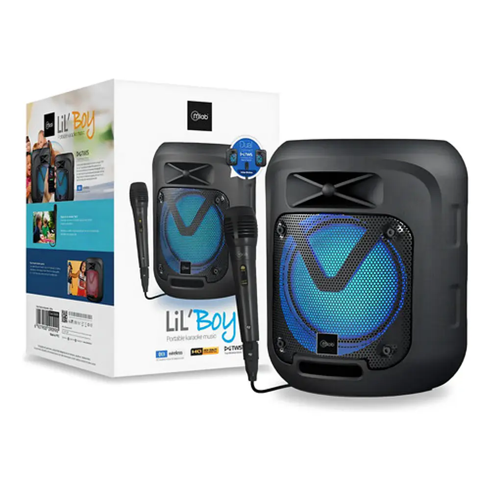 Parlante Lilboy Portable Karaoke Tws Bluetooth Negro