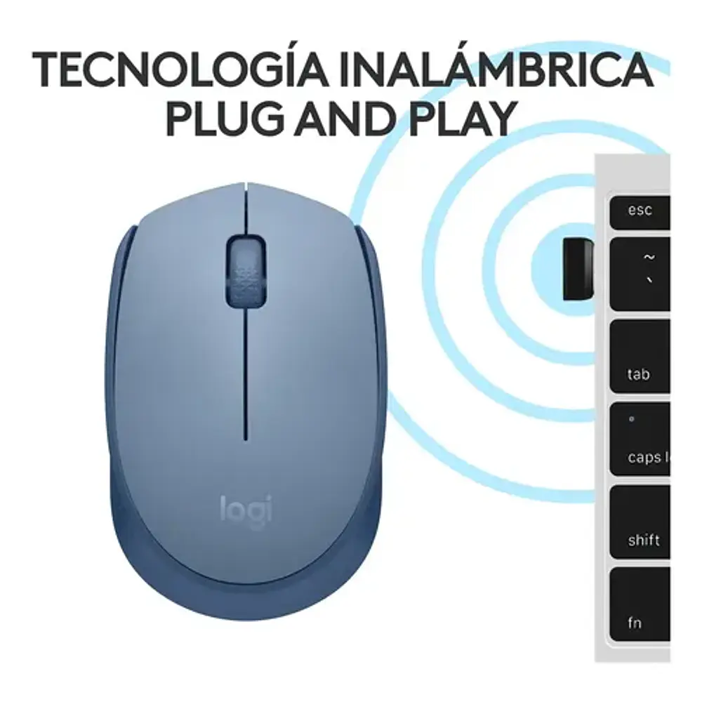 Mouse Inalambrico M170 Blue/Gray Logitech