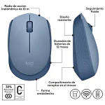 Mouse Inalambrico M170 Blue/Gray Logitech