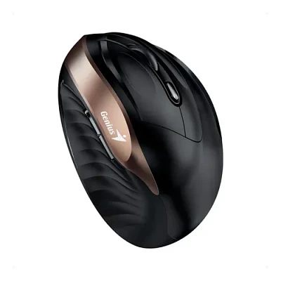Mouse Vertical Inalámbrico Ergonómico Dorado Genius