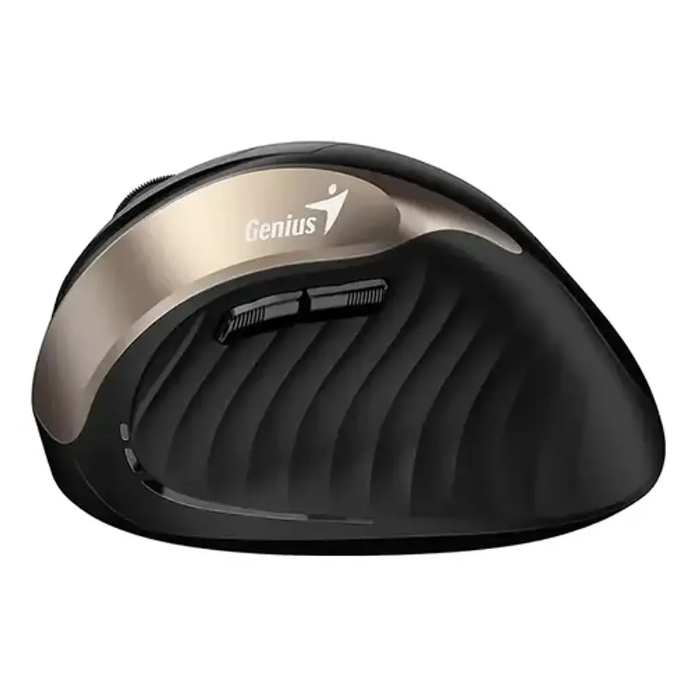Mouse Vertical Inalámbrico Ergonómico Dorado Genius