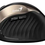 Mouse Vertical Inalámbrico Ergonómico Dorado Genius