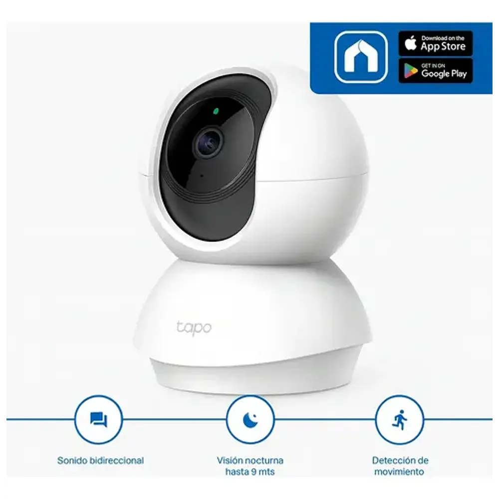Cámara Seguridad Tapo Smart C200 V1 Con Resolución 2mp Visión Nocturna Tp link