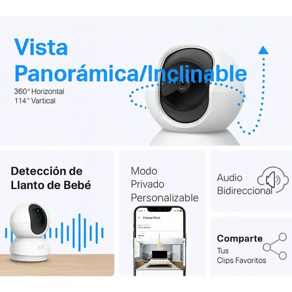 Cámara Seguridad Tapo Smart C200 V1 Con Resolución 2mp Visión Nocturna Tp link