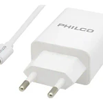 Cargador de celular 2.1 Doble Usb /cable Tipo C Philco 