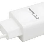 Cargador de celular 2.1 Doble Usb /cable Tipo C Philco 