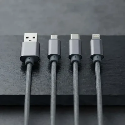 Cable de carga Rapida Philco 3 En 1 Color Gris Plateado
