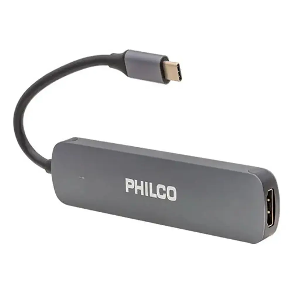 Adaptador multipuerto Usb-c Fj Plateado Philco