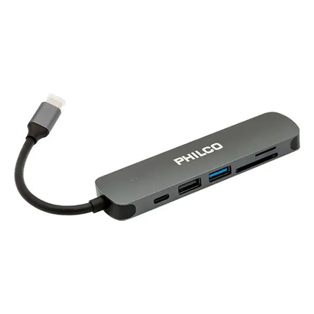 Adaptador multipuerto Usb-c Fj Plateado Philco