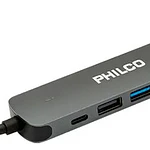 Adaptador multipuerto Usb-c Fj Plateado Philco
