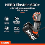 Linterna Frontal Recargable Einstein 600+ Lúmenes Nebo