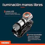 Linterna Frontal Recargable Einstein 600+ Lúmenes Nebo