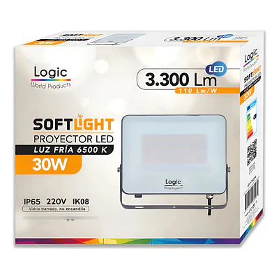 Foco Proyector Led Softlight 30w 6500k 3300 Lumenes Logic