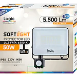 Foco Proyector Led Softlight 50w 6500k 5.500 Lúmenes con sensor Logic