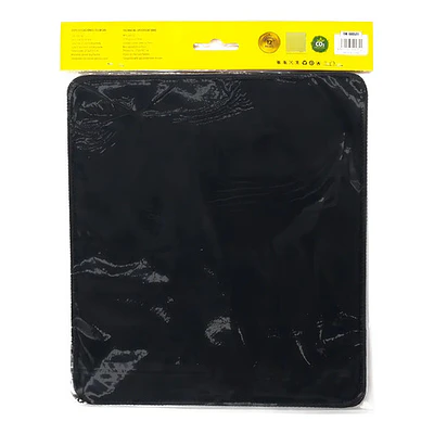Mouse Pad Antideslizante Tela Negro 24.5x22 Cm Costuras Resistentes