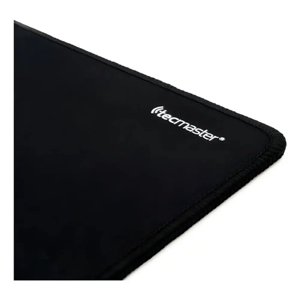 Mouse Pad Antideslizante Tela Negro 24.5x22 Cm Costuras Resistentes