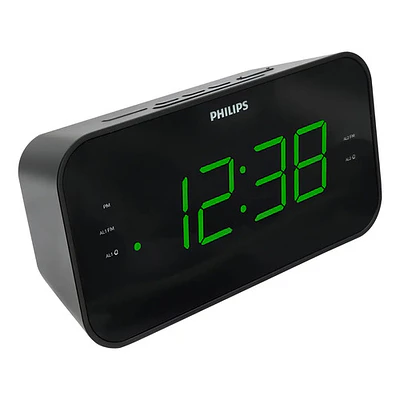 Radio Reloj Despertador Negro Philips