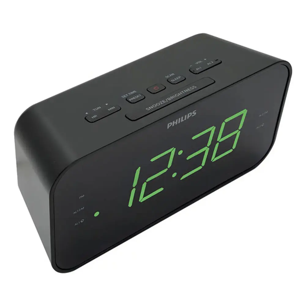 Radio Reloj Despertador Negro Philips