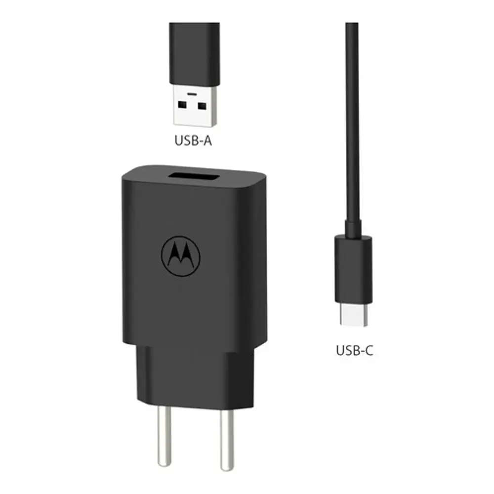 Cargador Turbo One 20w Negro Motorola