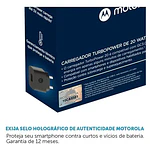 Cargador Turbo One 20w Negro Motorola