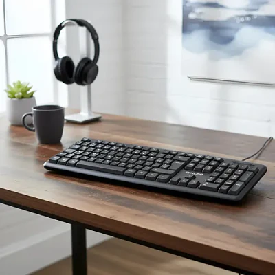 Teclado Alambrico Usb Estandar Español Negro 