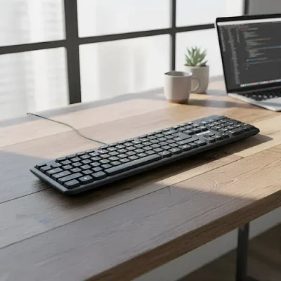 Teclado Alambrico Usb Estandar Español Negro 