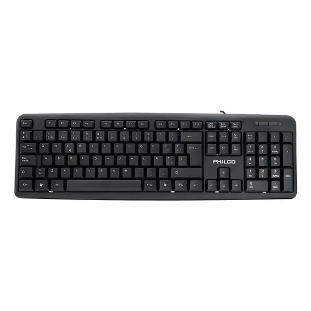 Teclado Alambrico Usb Estandar Español Negro 