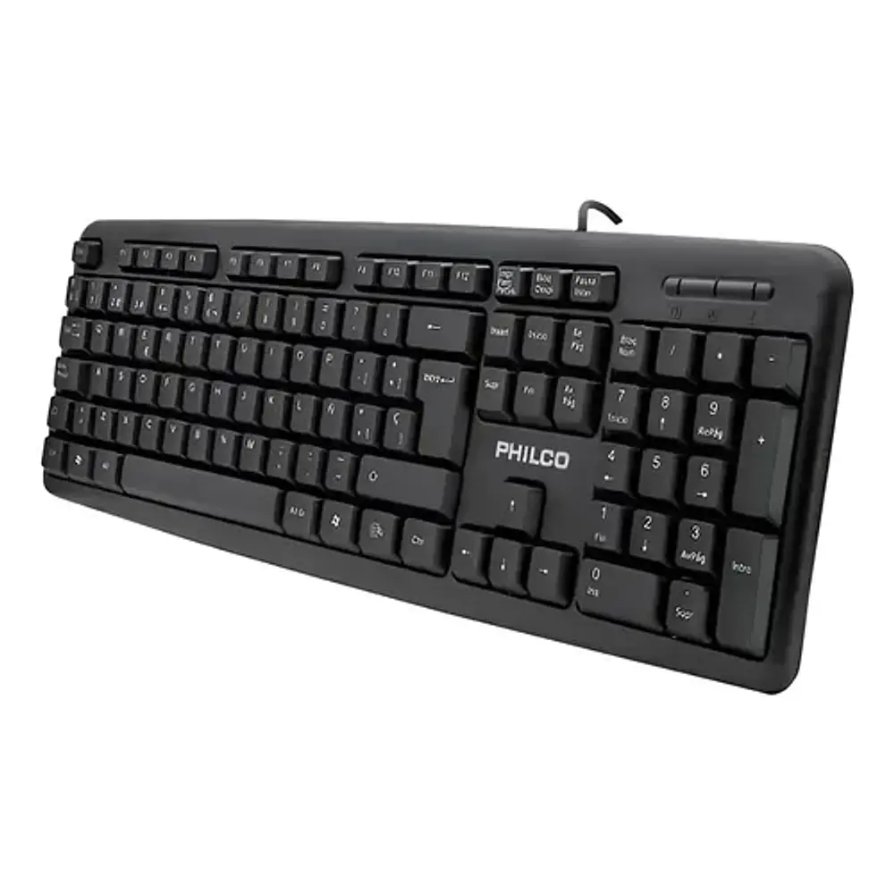 Teclado Alambrico Usb Estandar Español Negro 