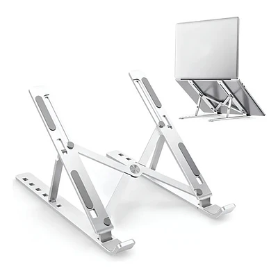Soporte Ajustable de Aluminio 6 Posiciones Notebook Gris