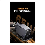 Cargador Ultra Rápido 3 En 1 Nexode Pro Gan 65w Green