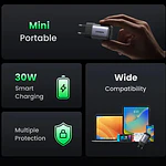 Cargador Mini Usb-c 30w Nexode Gan Tech Pd Gris Ugreen