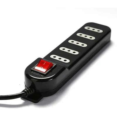 Alargador 3 metros con Switch 5 Posiciones Certificación SEC Negro 