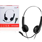 Diadema Audifono Balaca Microfono Call Center Genius Hs-220u Negro