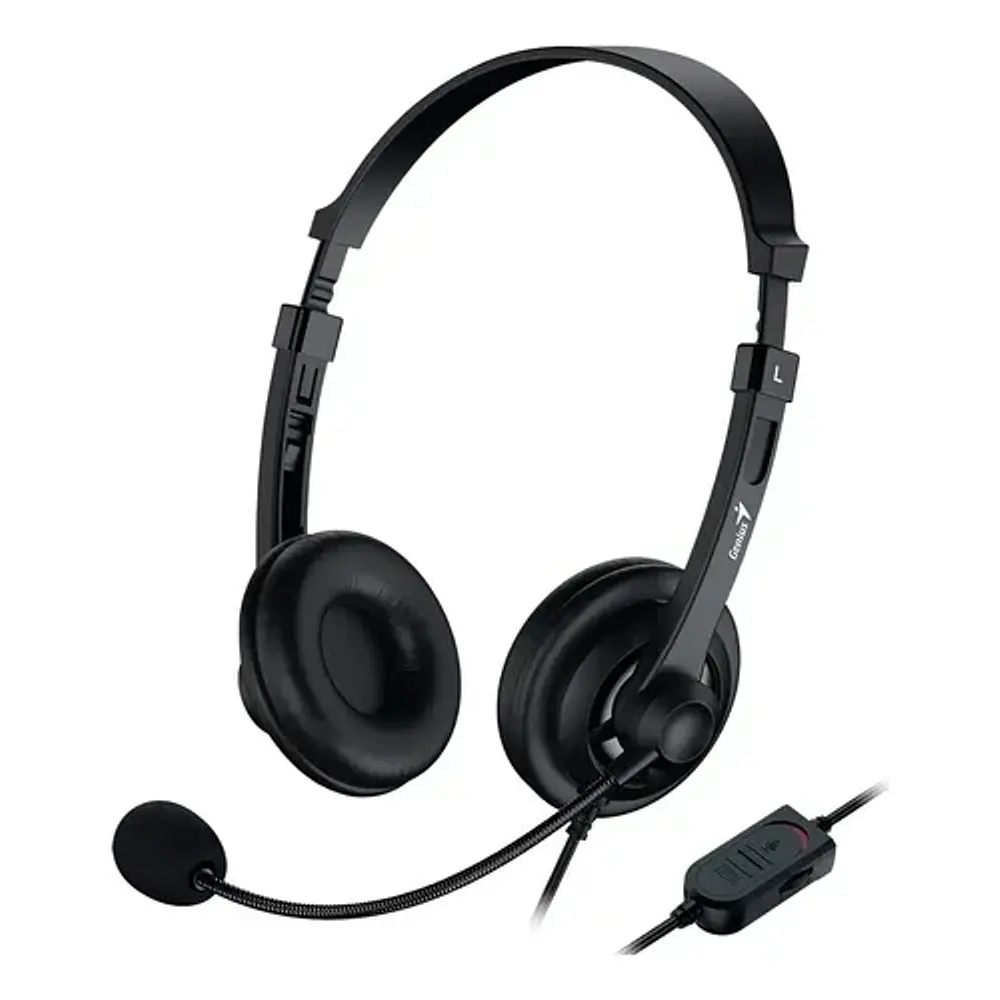 Diadema Audifono Balaca Microfono Call Center Genius Hs-220u Negro