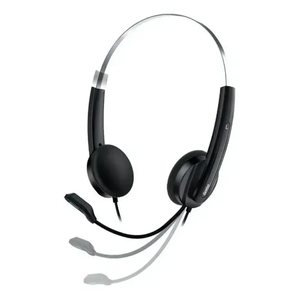 Diadema Audifono Balaca Microfono Call Center Genius Hs-220u Negro