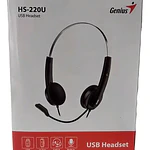 Diadema Audifono Balaca Microfono Call Center Genius Hs-220u Negro