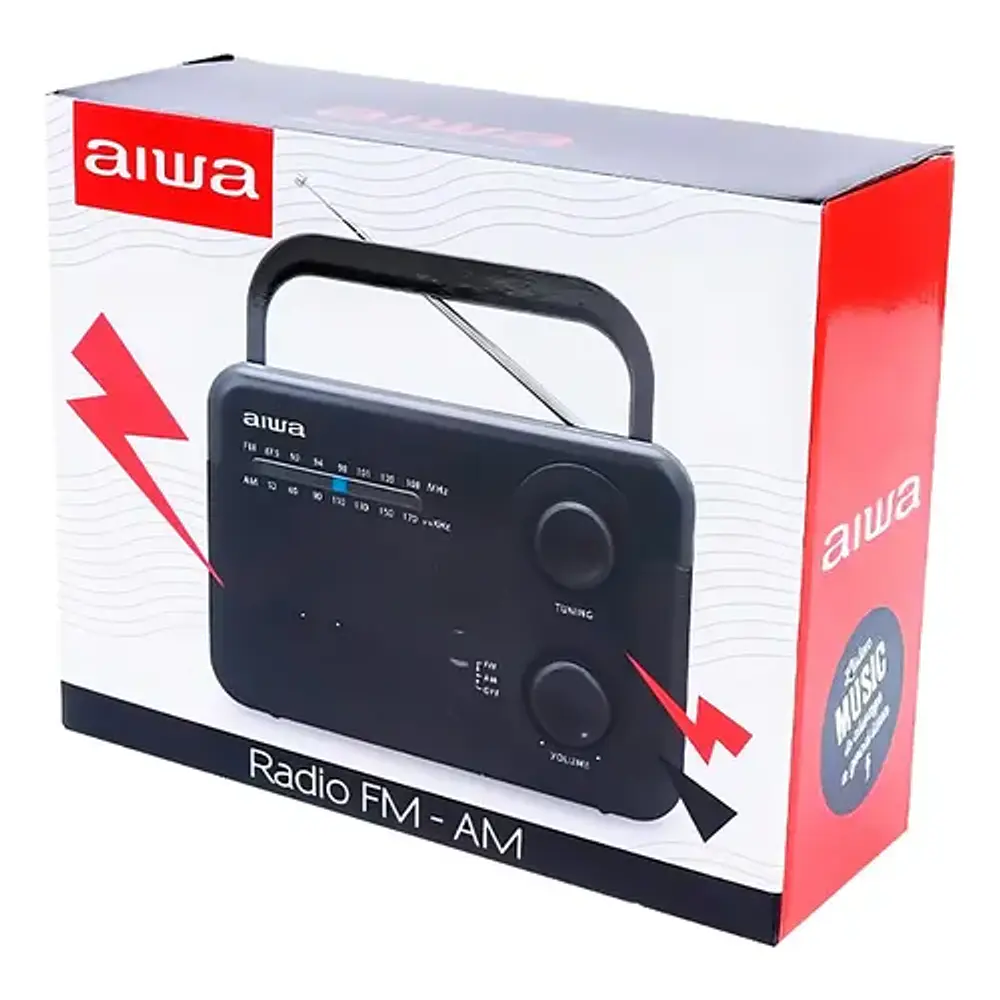 Radio Fm Aiwa Awfml4 Awfml4 Analógico Portátil Color Negro