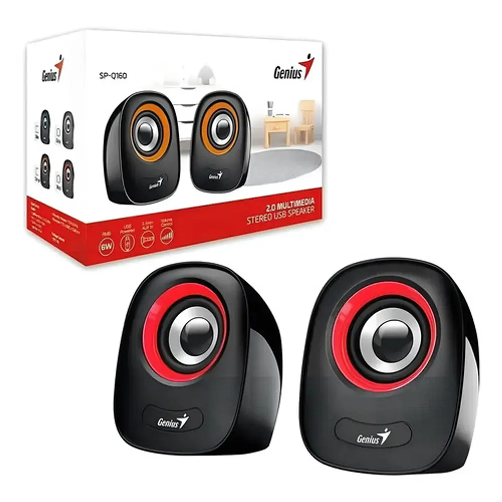 Parlante Genius Parlantes Sp-q160 Portátil Roja Rojo