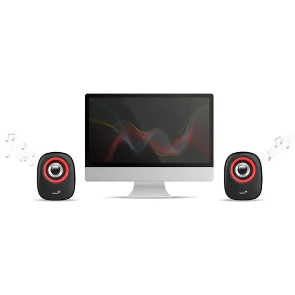 Parlante Genius Parlantes Sp-q160 Portátil Roja Rojo