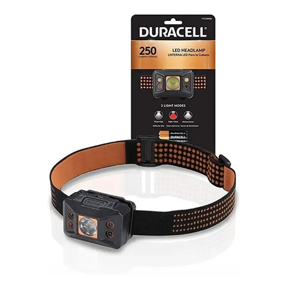 Linterna Led Duracell 250 Lúmenes De Cabeza Negro