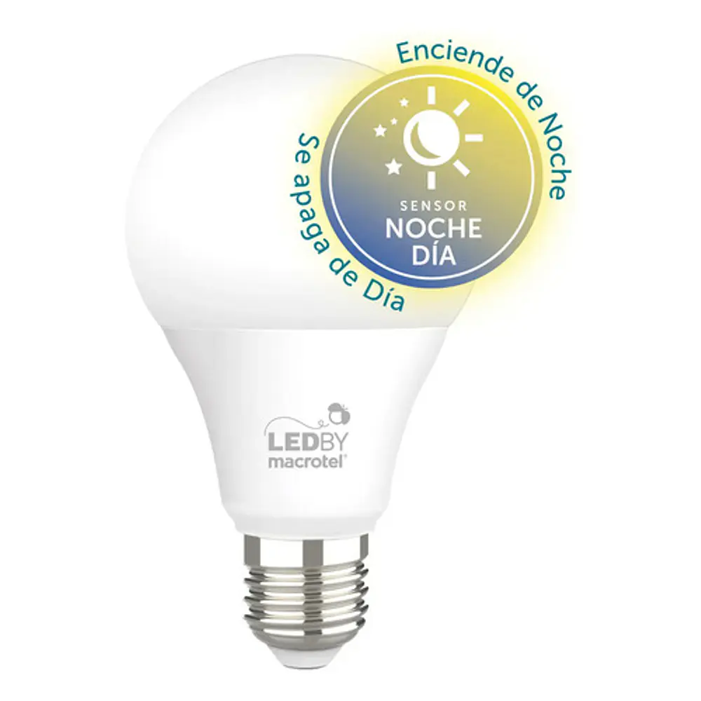 Ampolleta Led A60 Con Sensor De Luz 7w