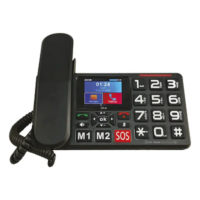 Telefono Senior Inalambrico Sobremesa 4g Sos 2.8 Mlab 9440 Color Negro