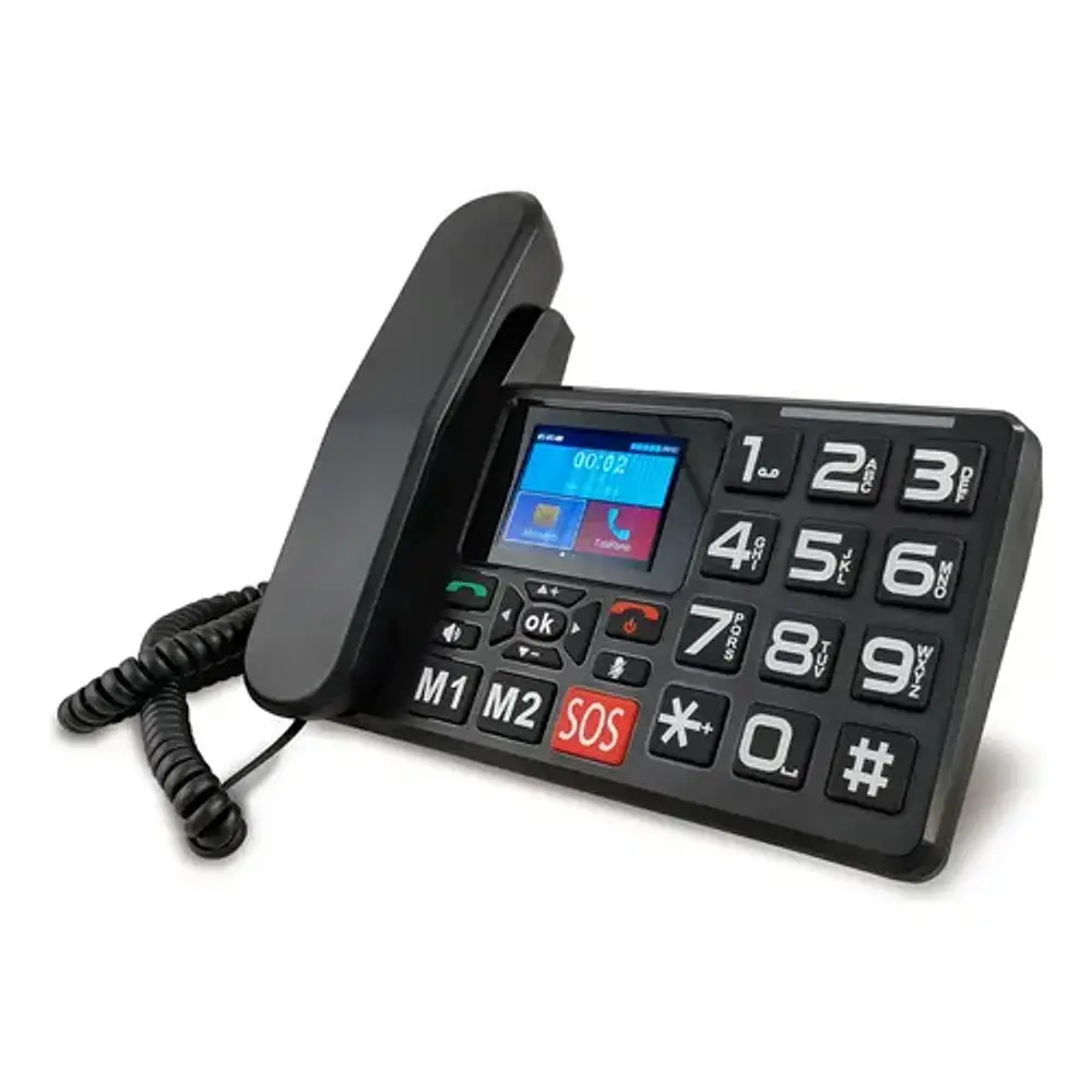 Telefono Senior Inalambrico Sobremesa 4g Sos 2.8 Mlab 9440 Color Negro