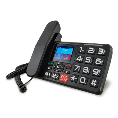 Telefono Senior Inalambrico Sobremesa 4g Sos 2.8 Mlab 9440 Color Negro