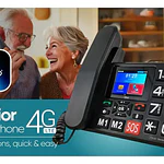 Telefono Senior Inalambrico Sobremesa 4g Sos 2.8 Mlab 9440 Color Negro