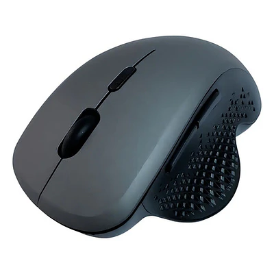 Mouse Ergonómico Dual Bt + Wireless Recargable Tecmaster Negro/gris