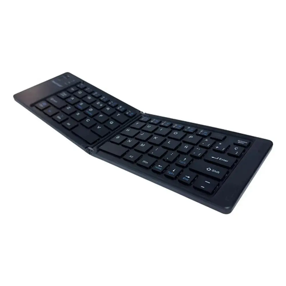 Mini Teclado Bluetooth Plegable Recargable Tecmaster Negro 