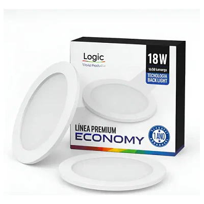 Plafón Led Embutido Circular 18w Logic 6500k 1440lm