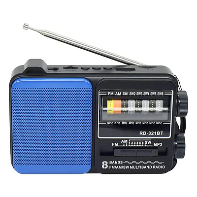 Radio Portatil 5w Recargable Usb Con Linterna Tenolab Tl652 Negro