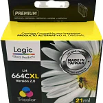 Cartucho Tinta Alternativo Tricolor Logic 664cxl V2.0 21ml